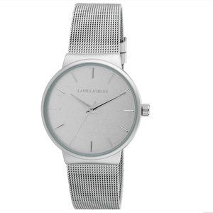 Laura Ashley Ladies Minimalist Mesh Watch Silver Comes in A Gift Box